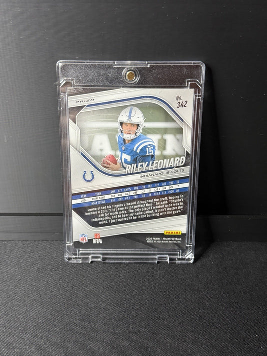 2025 Prizm Riley Leonard Rookie white no huddle RC #342 Indianapolis Colts1