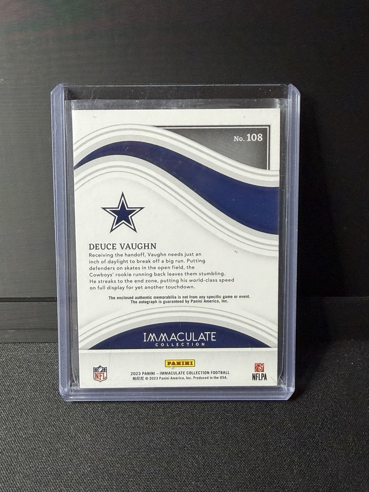 Panini 2023 Immaculate Immaculate Deuce Vaughn RC Patch Auto #108 /99 Cowboys1