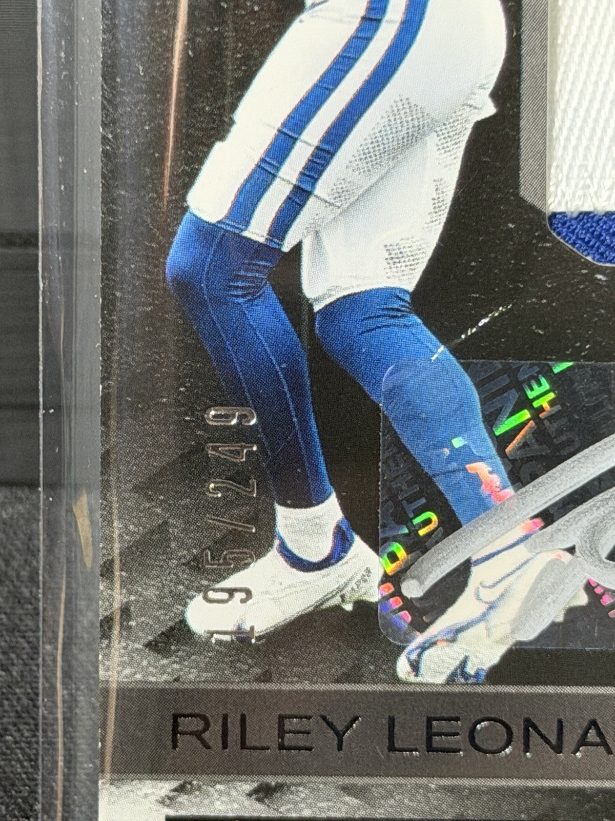Panini 2025 Black Riley Leonard RC Patch Auto Colts Rookie Patch Autographs /2492