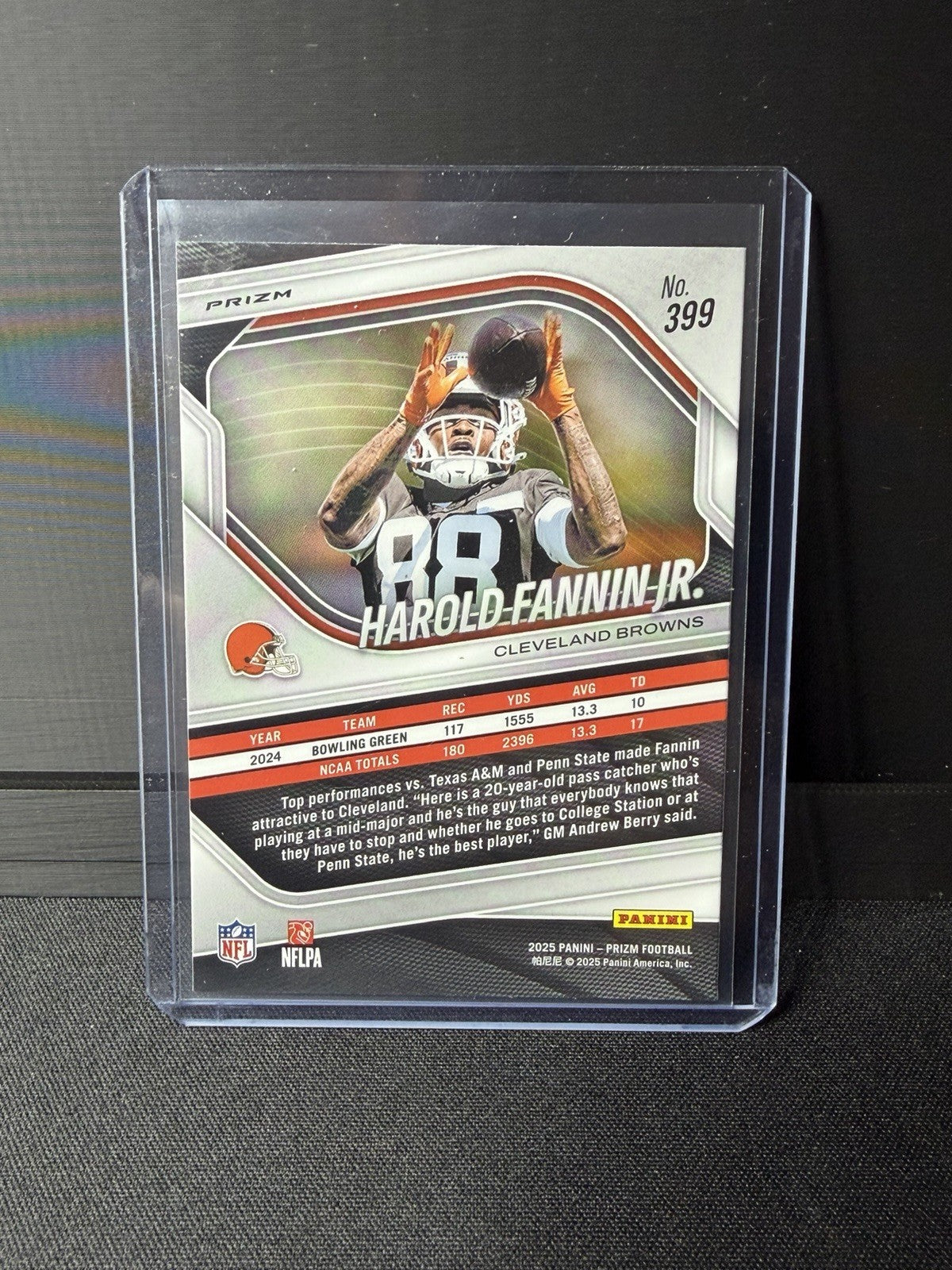 2025 Prizm Harold Fannin Jr. silver laser Rookie #399 Cleveland Browns NFL1