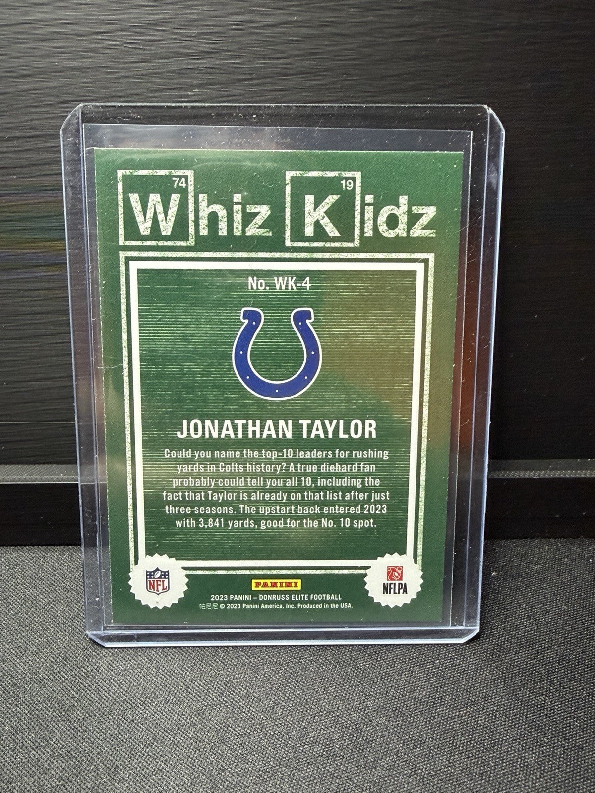 Panini 2023 Donruss Elite Jonathan Taylor Whiz Kidz Insert #WK-4 Colts1