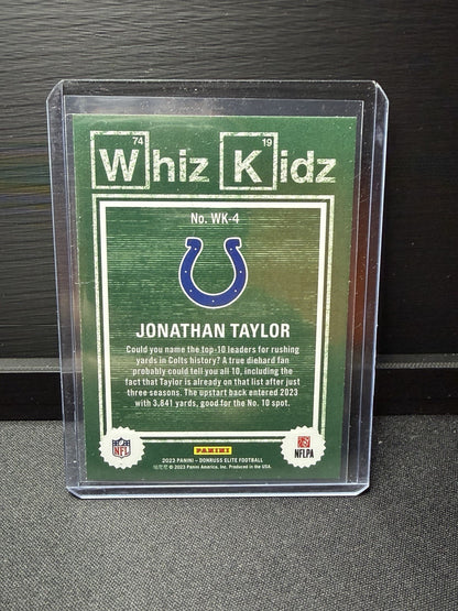 Panini 2023 Donruss Elite Jonathan Taylor Whiz Kidz Insert #WK-4 Colts1
