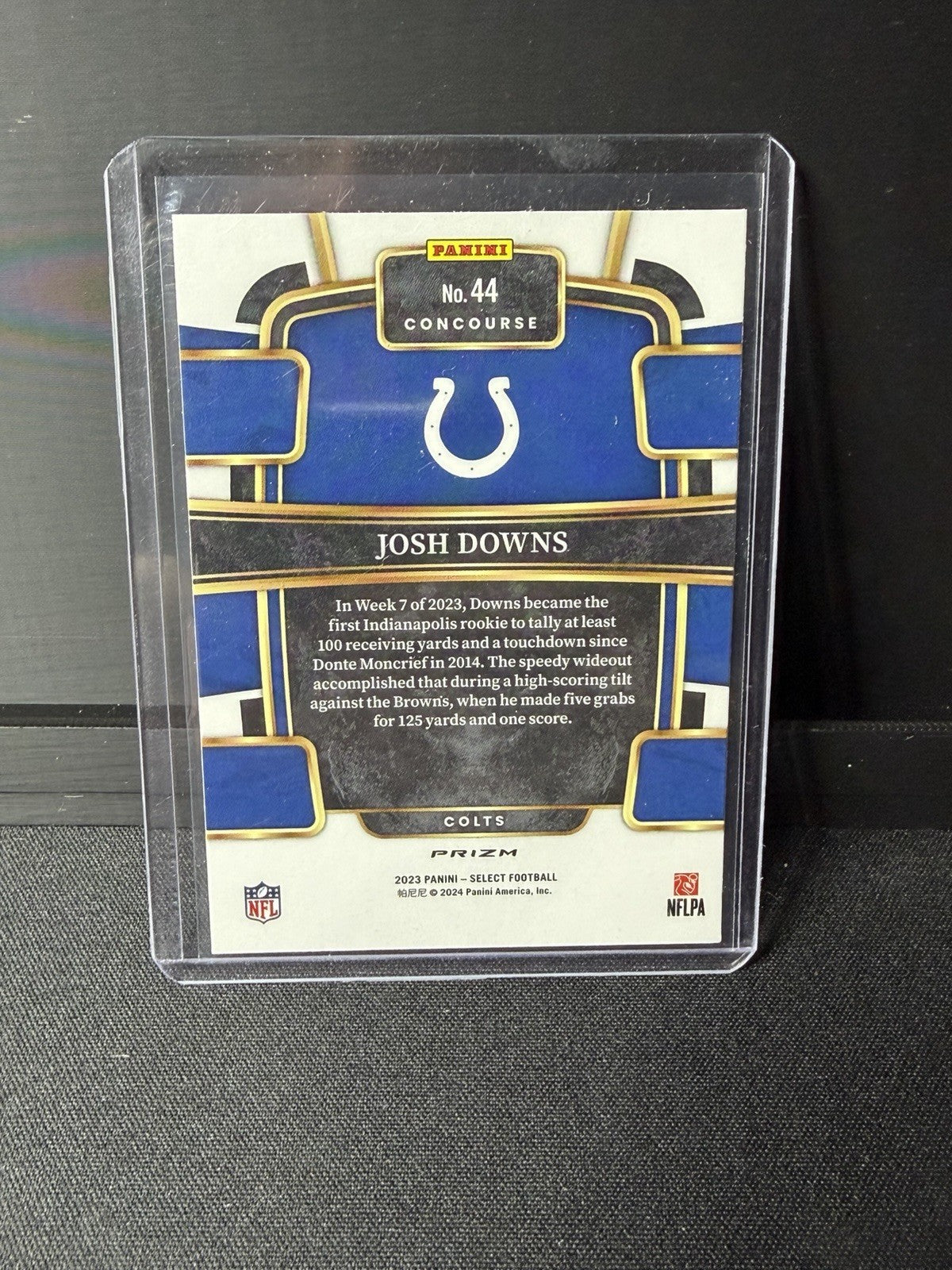 Panini 2023 Select Concourse Josh Downs Silver Prizm Rookie #44 Colts1