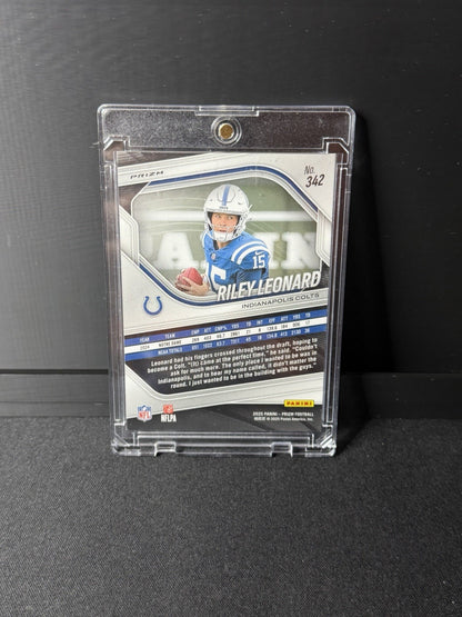 2025 Prizm Riley Leonard Rookie white no huddle RC #342 Indianapolis Colts1