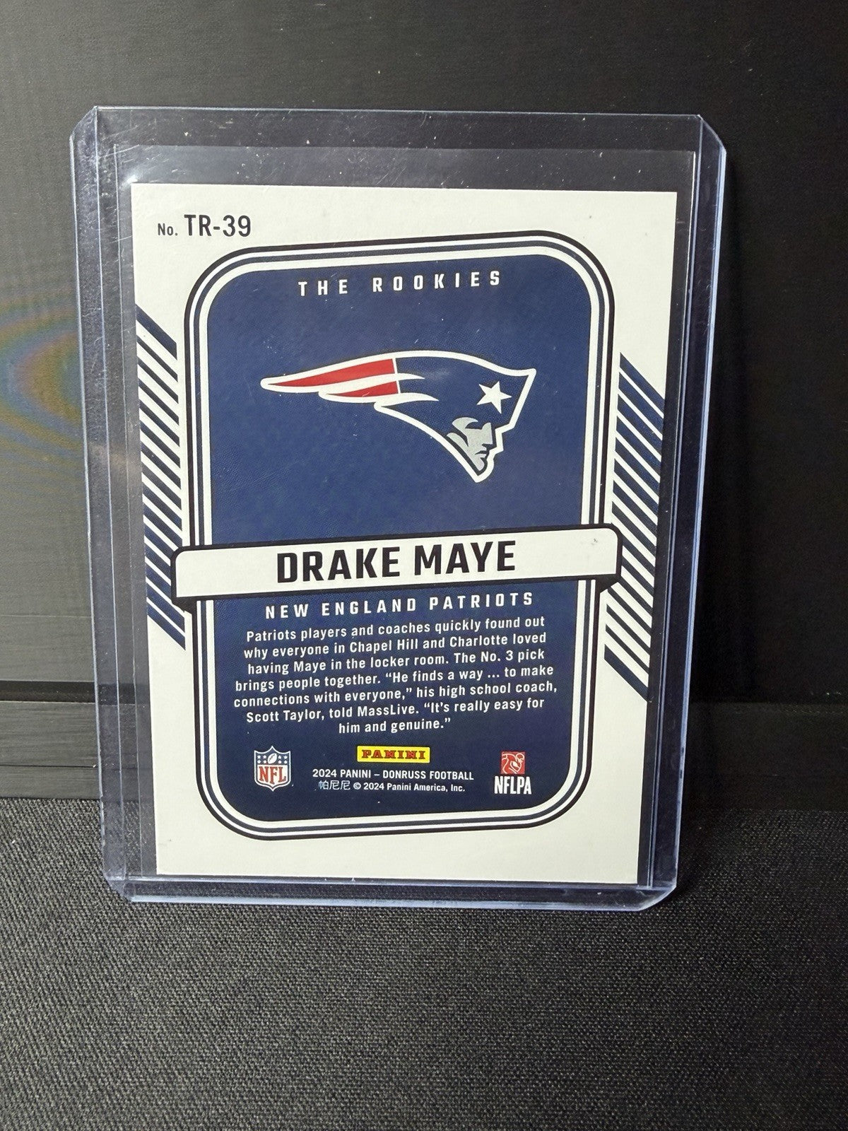 Panini 2024 Donruss Drake Maye The Rookies Insert #TR-39 Patriots Football1