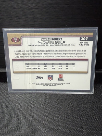 Topps 2025 Chrome Kurtis Rourke pulsar Rookies #307 San Francisco 49ers1