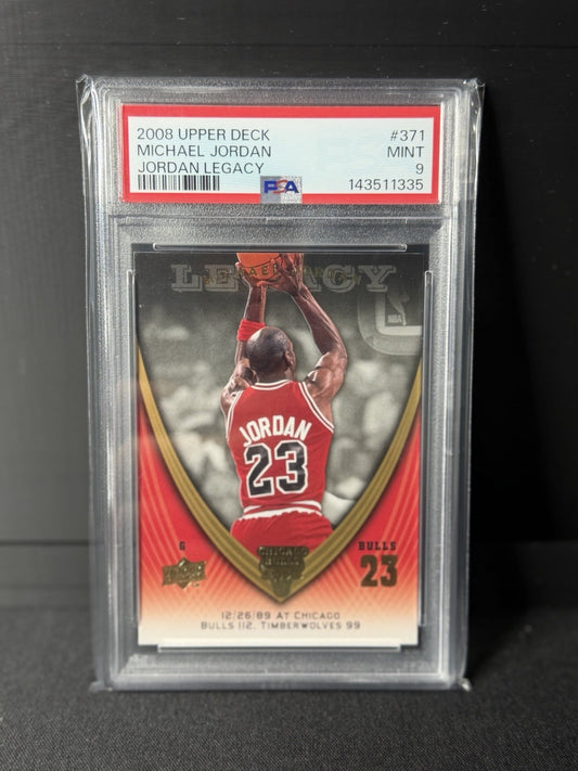 Upper Deck 2008-09 Michael Jordan Legacy #371 PSA 9 Chicago Bulls Basketball0
