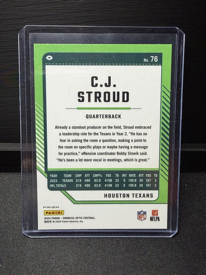 Panini 2024 Donruss Optic C.J. Stroud Stars #76 Houston Texans Football1