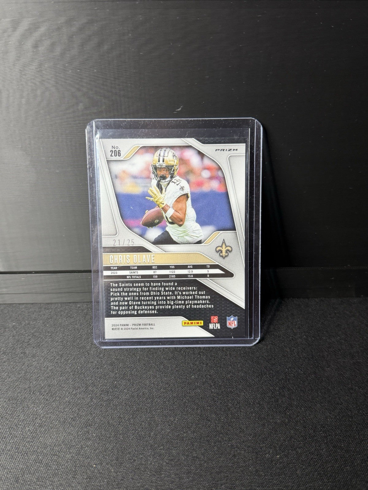 2024 Panini Prizm Chris Olave #206 Pink No Huddle Prizm /251