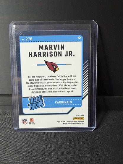 Panini 2024 Donruss Optic Marvin Harrison Jr. Rated Rookie #276 Holo Prizm1