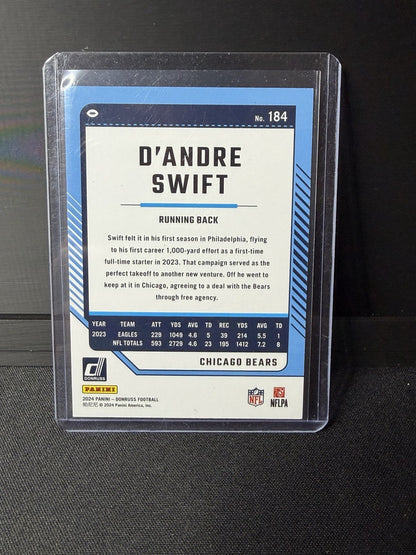 Panini 2024 Donruss D'Andre Swift #184 Press Proof Silver /100 Chicago Bears1