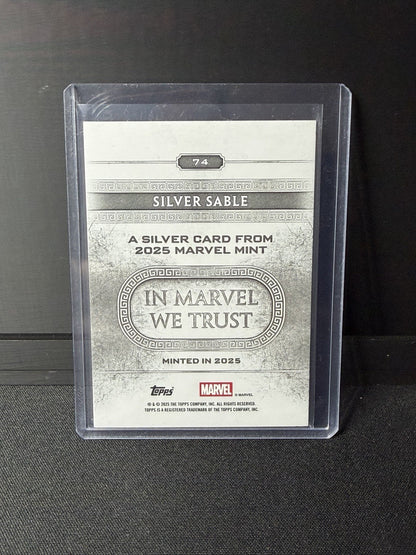 Topps 2025 Marvel Mint Silver Parallel Silver Sable #74 Chase Trading Card1