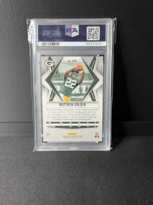 2025 PANINI PHOENIX FIREBURST #174 MATTHEW GOLDEN ROOKIE RC 89/350 PSA 101