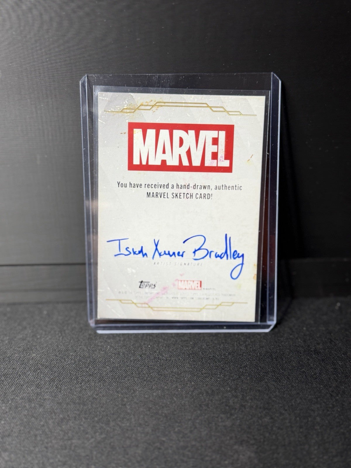Topps Marvel Sketch Card Spider-Man Sketch Autographed by Isiah Xavier Bradley1