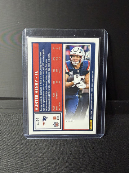  2025 Donruss Optic Hunter Henry rocket emoji #54 New England Patriots Prizm1