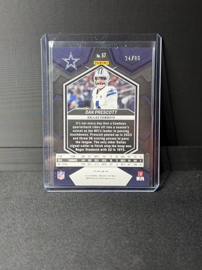 Panini 2024 Mosaic Dak Prescott Choice Fusion Red & Yellow Prizm #57 /801