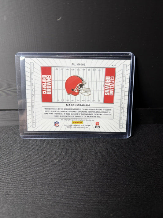 2025 Panini Donruss Optic - Hash Marks Mason Graham #HM-MG Orange Ink1