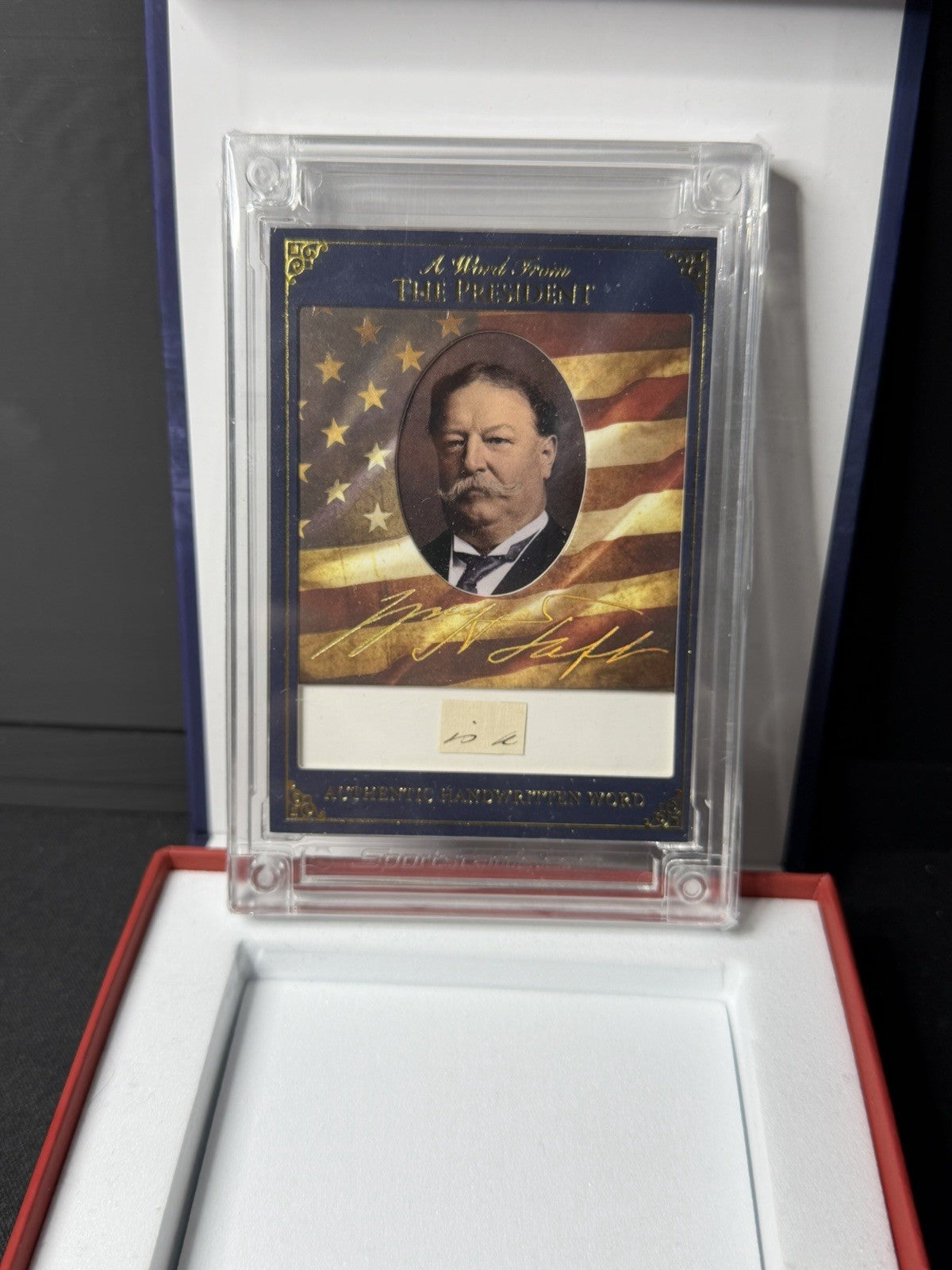 A Word From POTUS William H. Taft Handwritten Word Card AWF-WT274