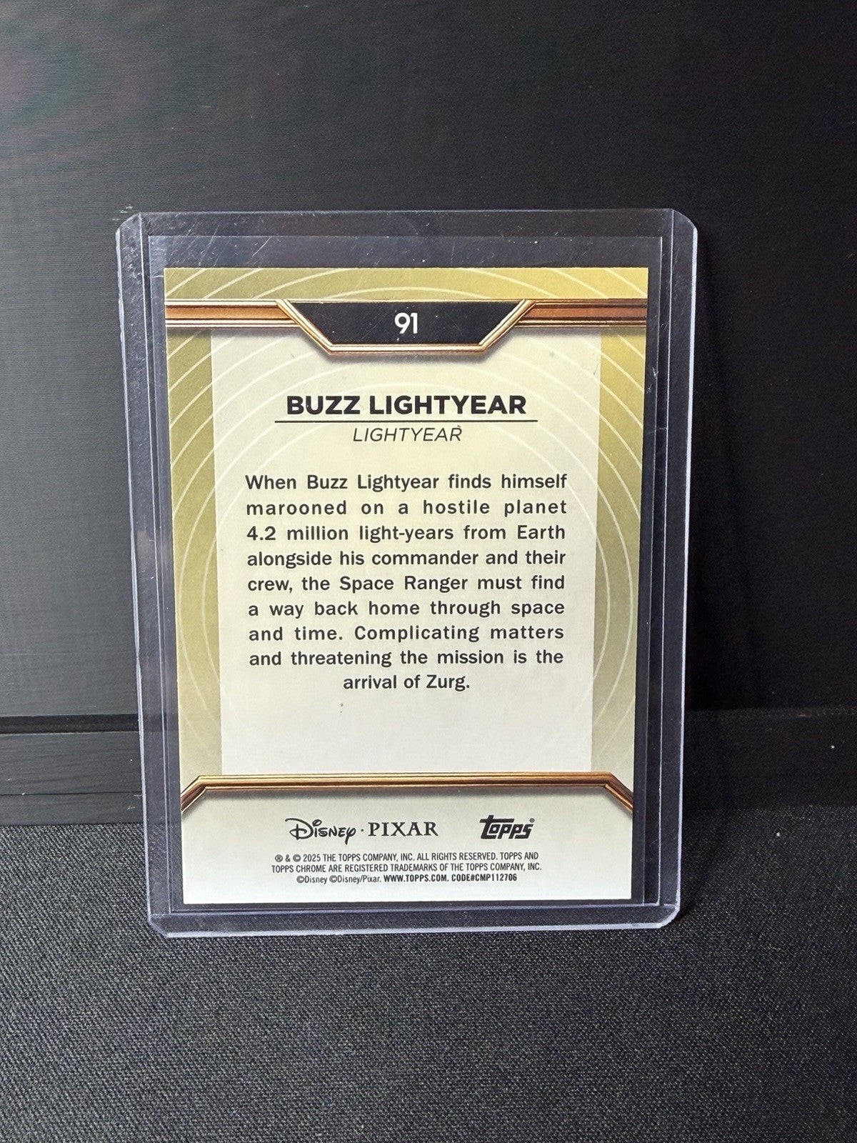 Topps 2025 Chrome Pixar Disney Lightyear Buzz Lightyear #911