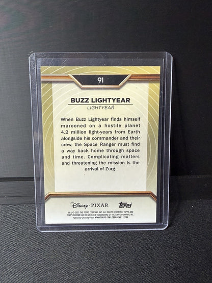 Topps 2025 Chrome Pixar Disney Lightyear Buzz Lightyear #911