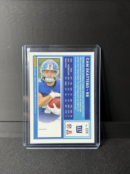 2025  Donruss Optic - Rated Rookie Cam Skattebo #228 Purple Shock Prizm (RC)1