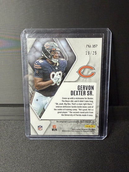 Panini 2023 Phoenix Gervon Dexter Sr. RC Auto #167 Chicago Bears 19/251