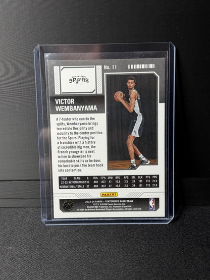 Panini 2023-24 Contenders Season Ticket Victor Wembanyama Rookie #11 Spurs1