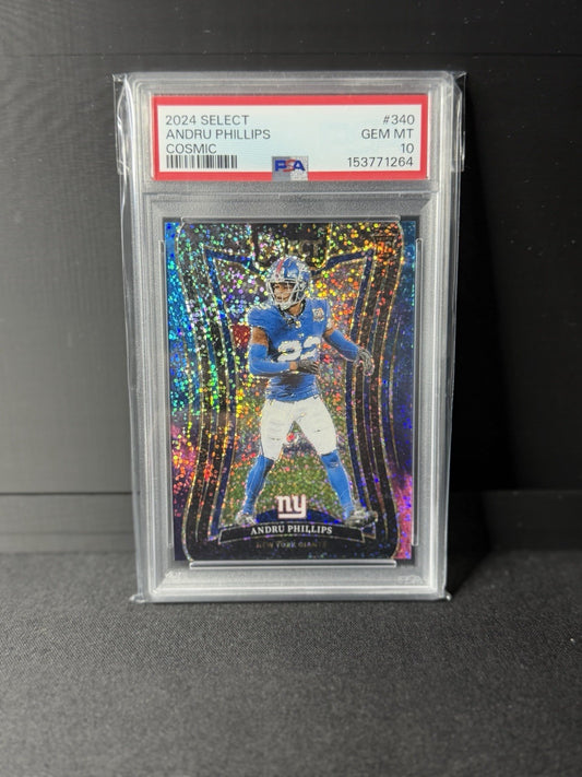 Panini 2024 Select Andru Phillips Cosmic #340 PSA 10 Giants Suite Level0