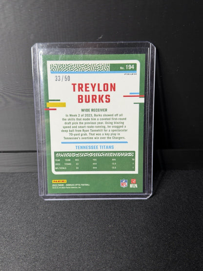 2023 Panini Donruss Optic - Treylon Burks #194 Purple Prizm /501