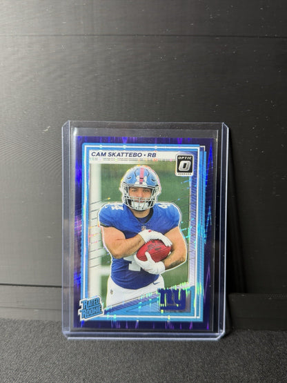 2025  Donruss Optic - Rated Rookie Cam Skattebo #228 Purple Shock Prizm (RC)0