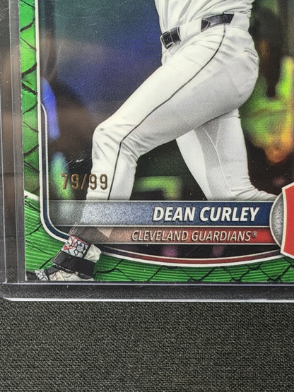 Topps 2025 Bowman Chrome Green Reptilian Dean Curley #BDC-129/99 Guardians Rook…2