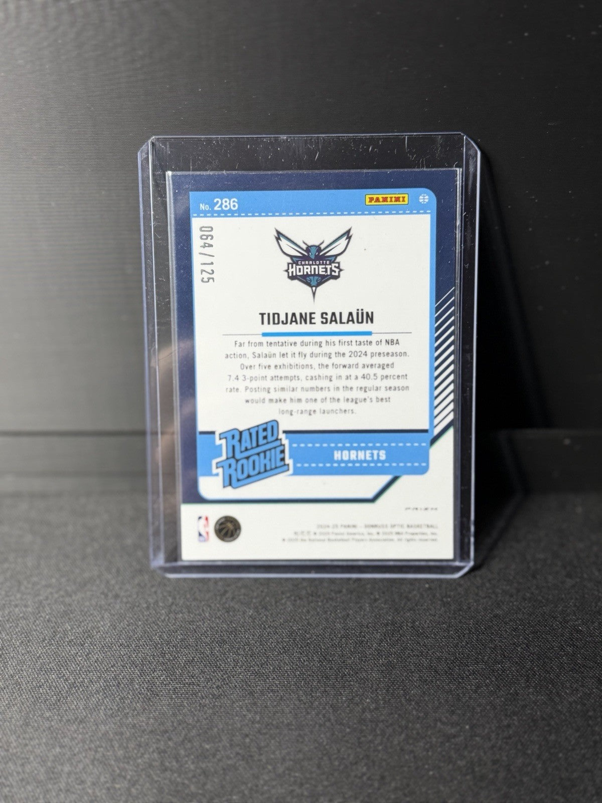 Panini 2024-25 Donruss Optic Rated Rookie Tidjane Salaün #286 /1251