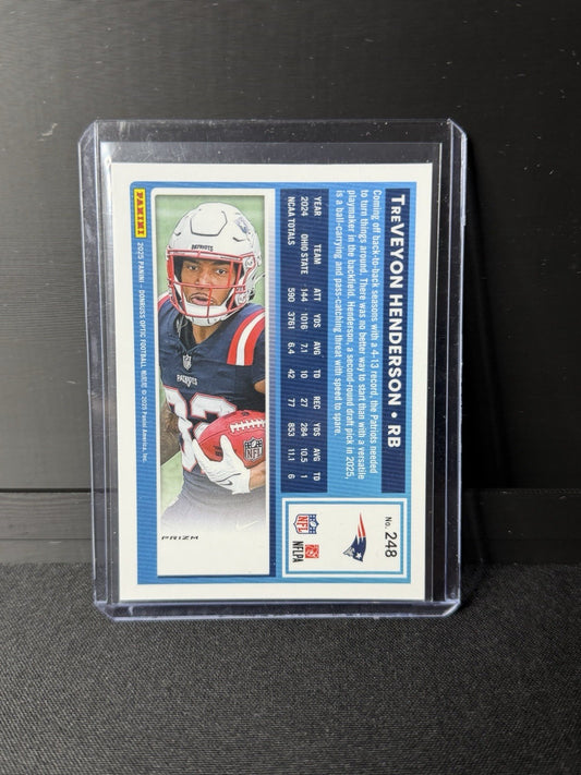 2025 Panini Donruss Optic - Rated Rookie TreVeyon Henderson #248 Holo Prizm (RC)1