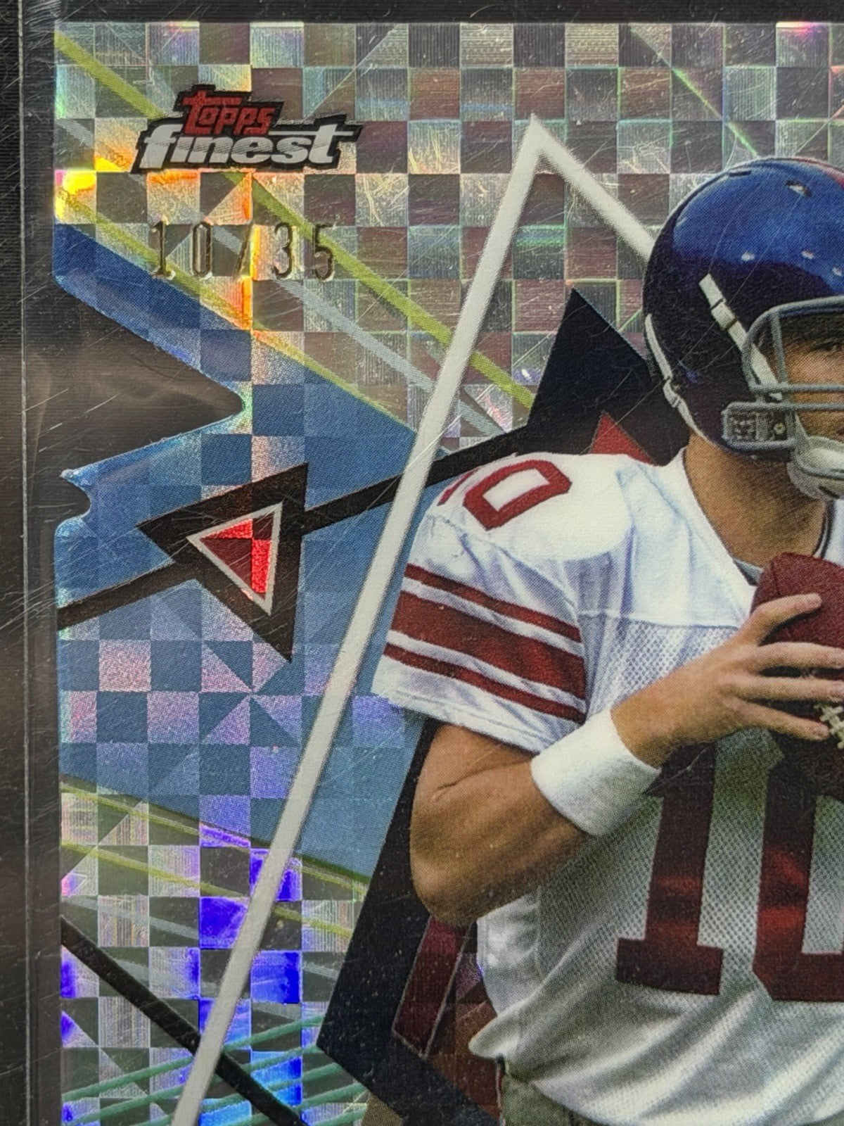 Topps Finest Eli Manning Parallel/Variety Serial Numbered 10/35 #218 Giants2