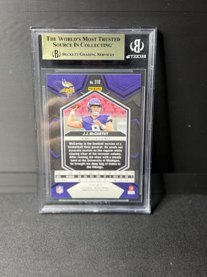 Panini 2024 Mosaic Red Sparkle J.J. McCarthy #310 Rookie Vikings BGS 9.51