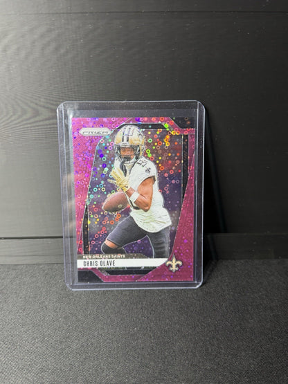 2024 Panini Prizm Chris Olave #206 Pink No Huddle Prizm /250