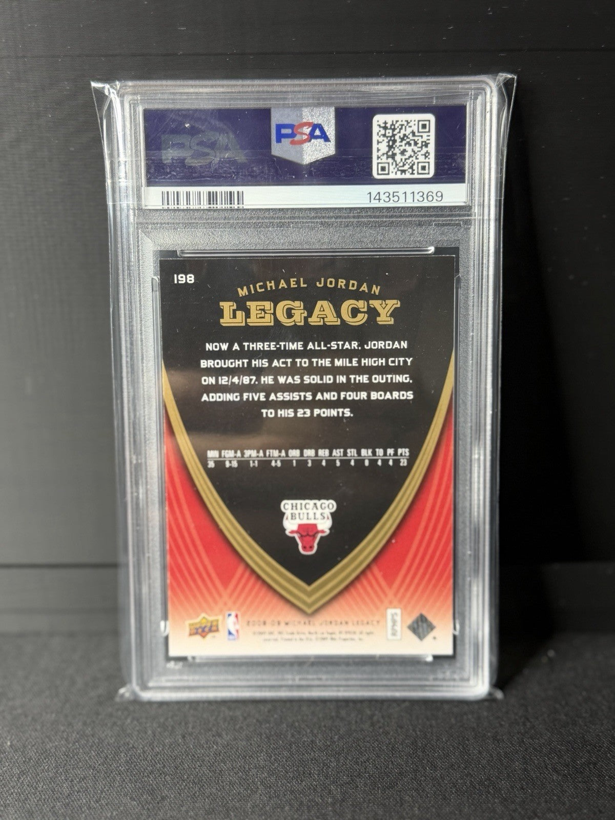 2008-09 Upper Deck Michael Jordan Legacy Jordan Legacy Michael Jordan #198 PSA1