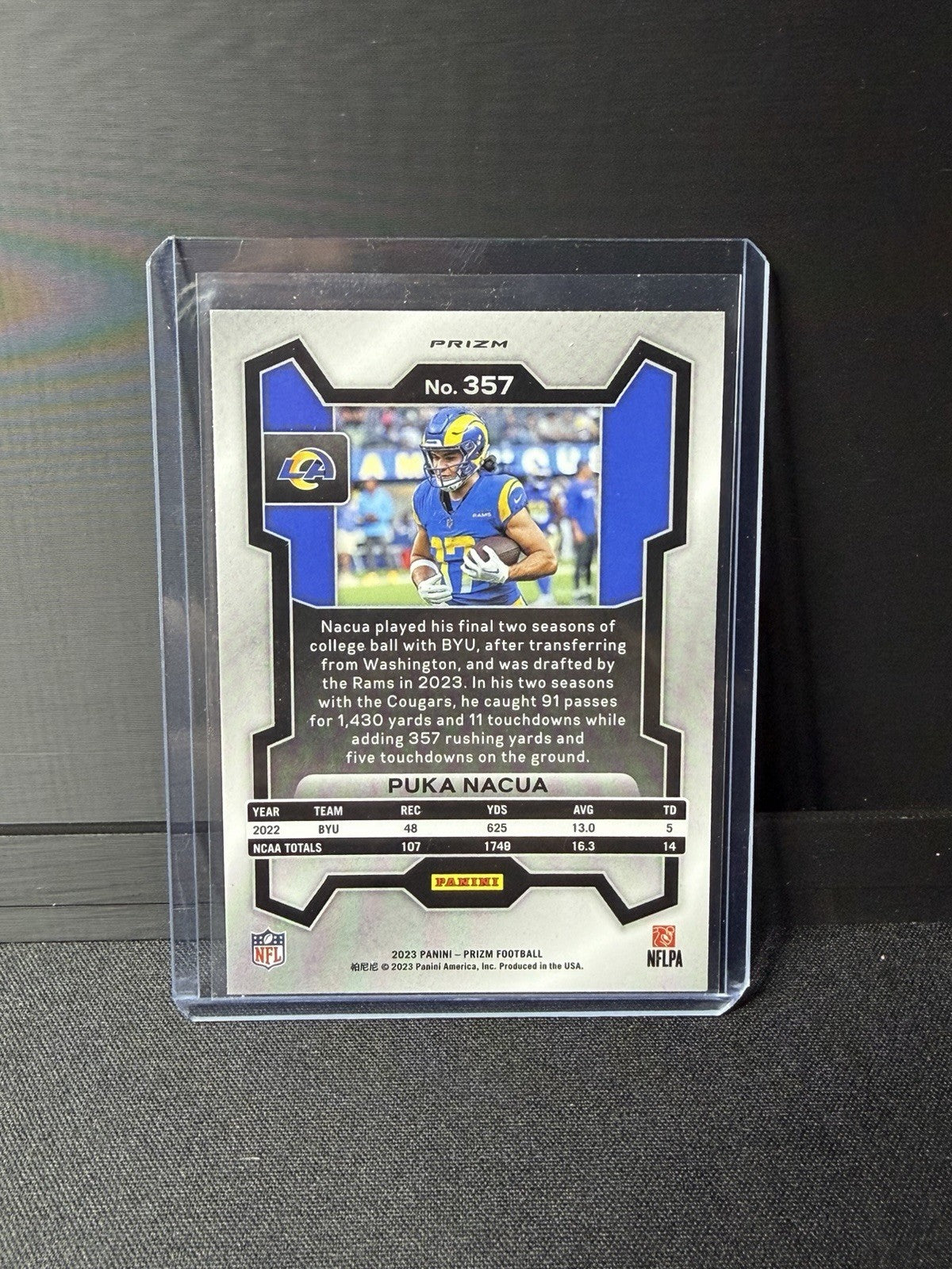 Panini Prizm 2023 Rookies Puka Nacua Silver Prizm RC #357 Rams1