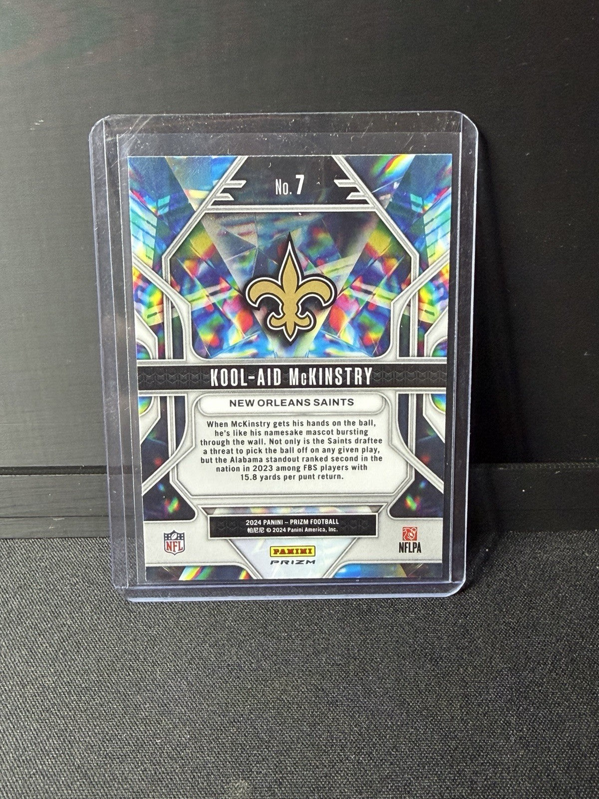 2024 Prizm Football Prizmatic Kool-Aid McKinstry no huddle Rookie RC #7 Saints1