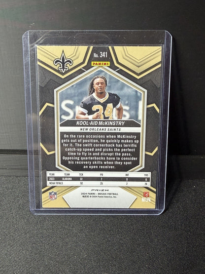  2024 Mosaic Kool-Aid McKinstry green mosaic RC Rookie #341 New Orleans Saints1