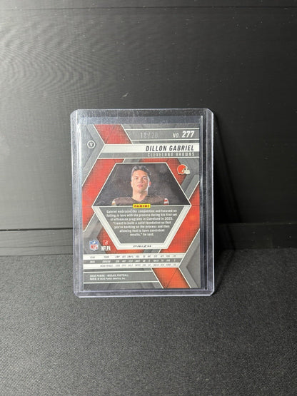 2025 Mosaic Dillon Gabriel No Huddle RC Variation #277 Pink Disco /20 Browns2