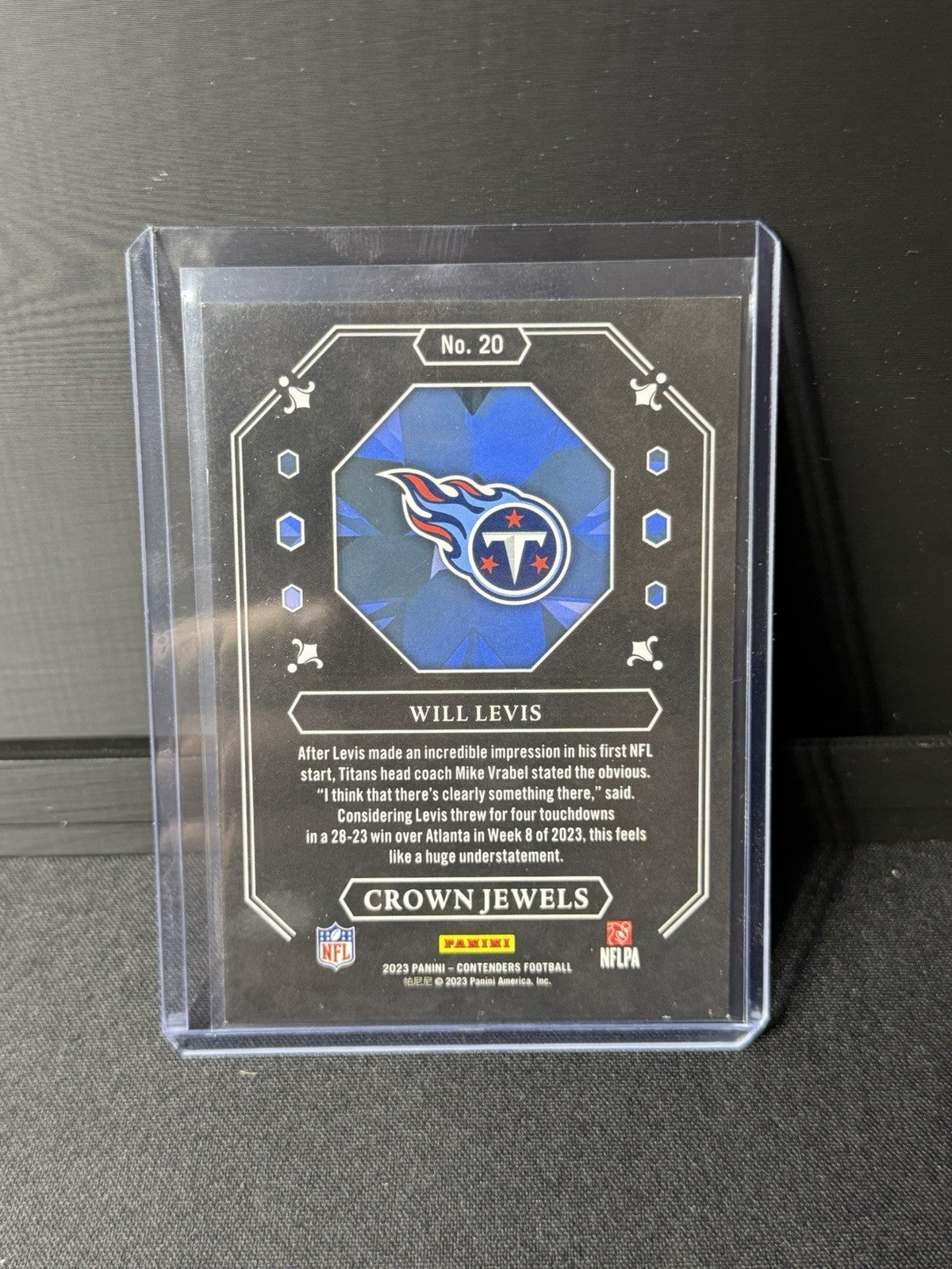 Panini 2023 Contenders Football Crown Jewels #20 Will Levis Titans Insert1