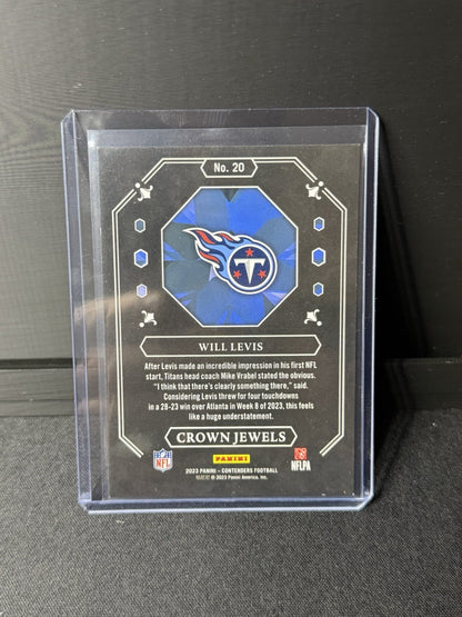 Panini 2023 Contenders Football Crown Jewels #20 Will Levis Titans Insert1