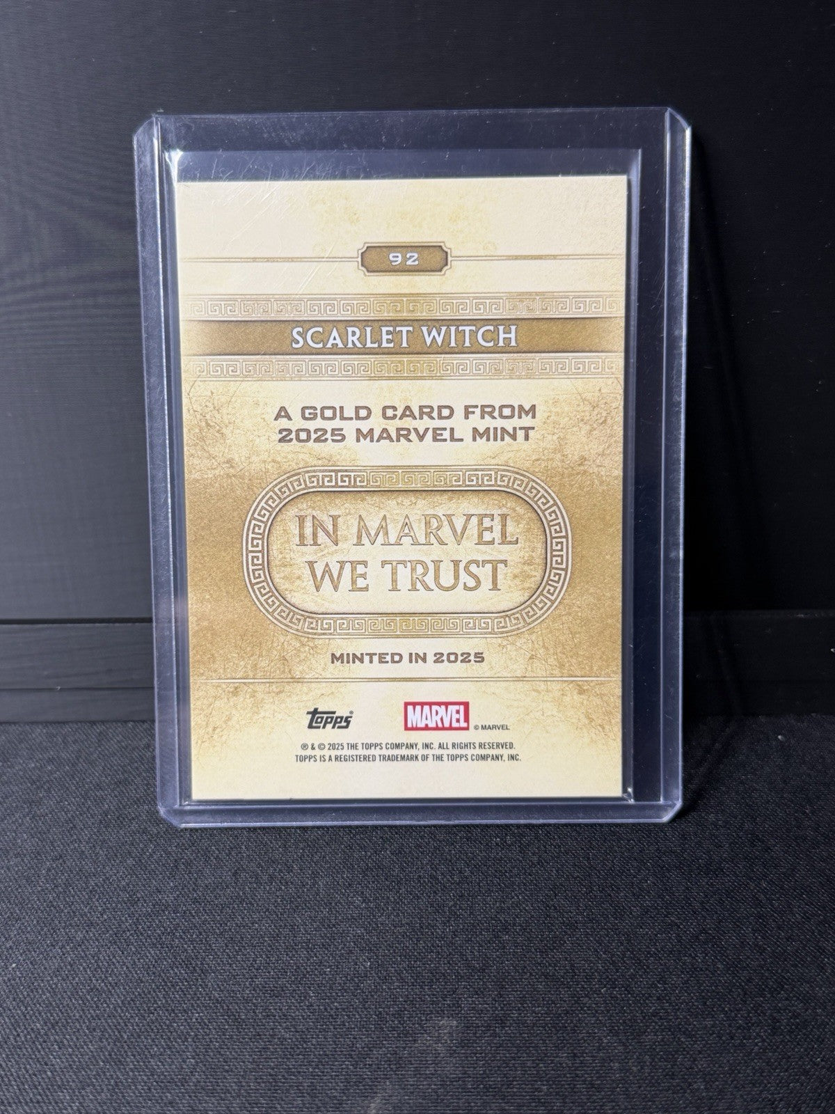 Topps 2025 Marvel Mint Scarlet Witch #92 Minted Non-Sport Trading Card1