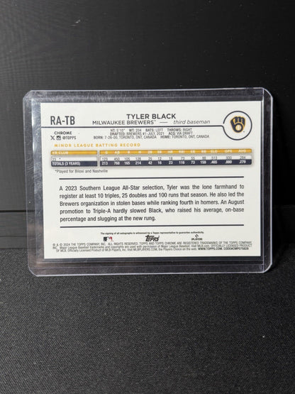 Topps 2024 Chrome Update Tyler Black RC Autograph #RA-TB Milwaukee Brewers1