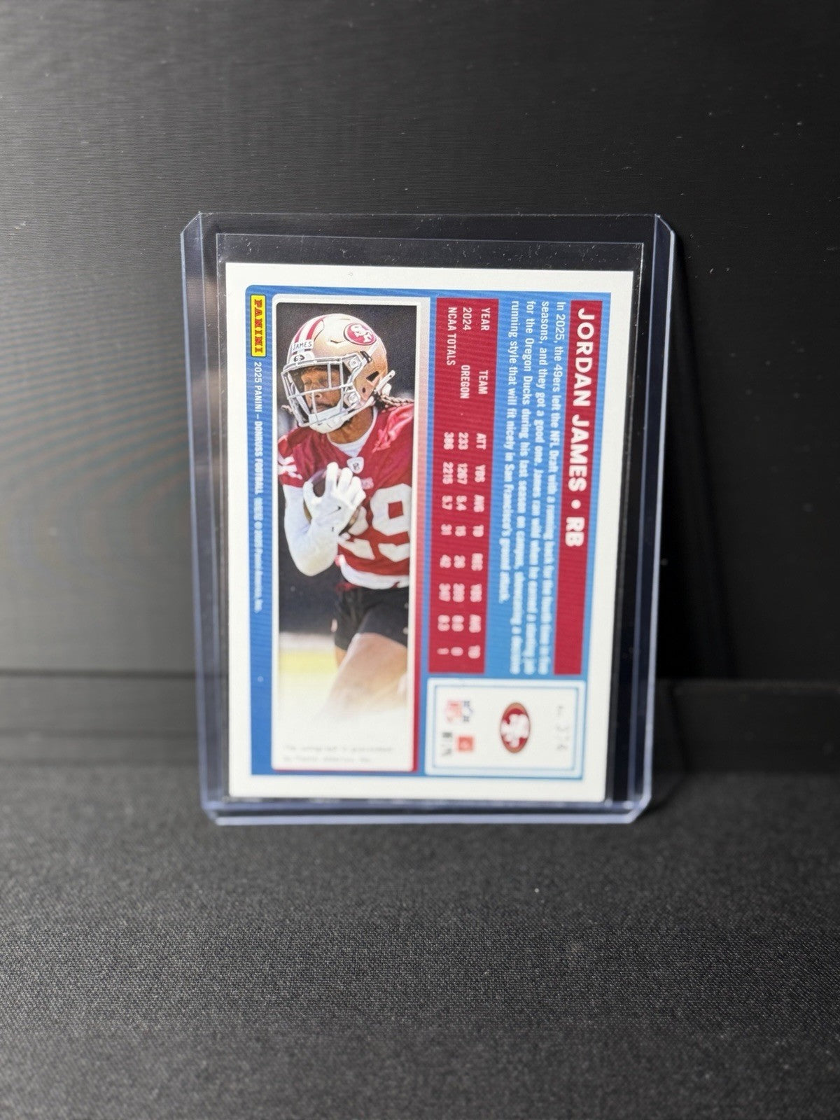 Panini 2025 Donruss Jordan James Rated Rookie green Signed Auto #398 49ers1