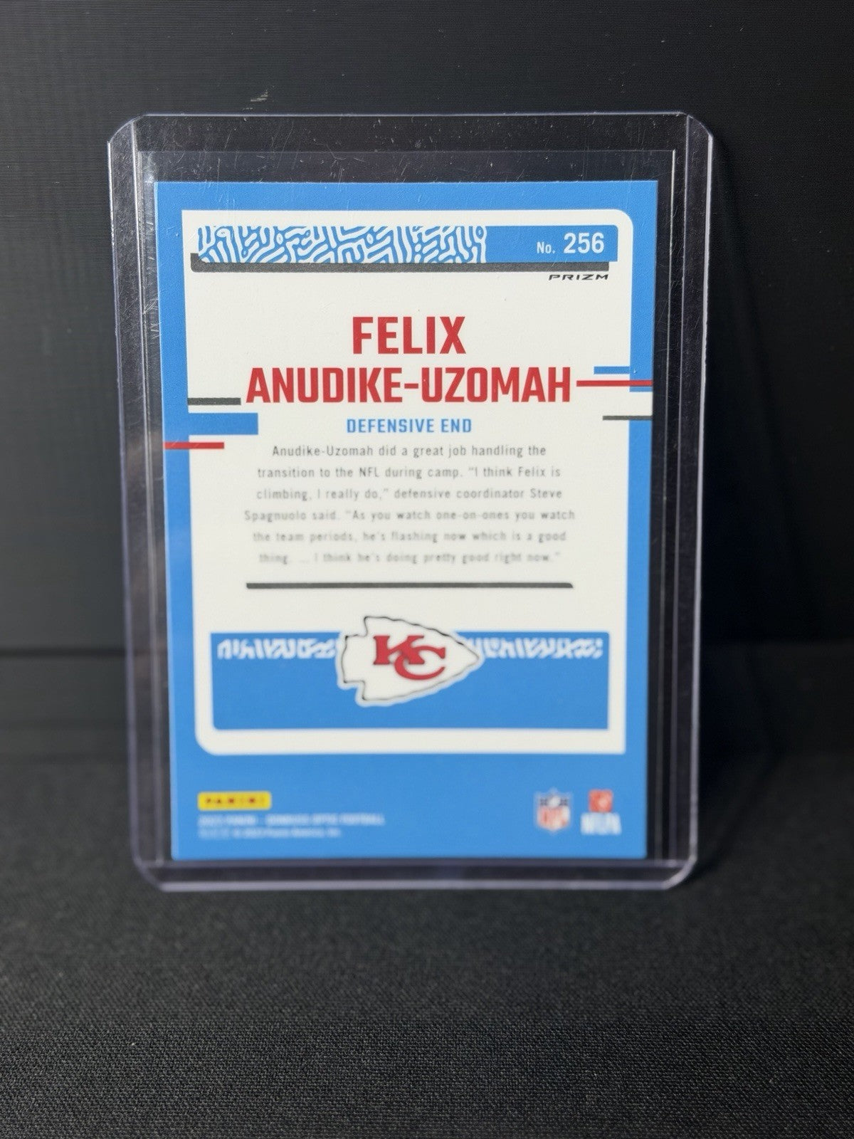  2023 Donruss Optic Rated Rookie blue hyper RC Felix Anudike-Uzomah #256 Chiefs1