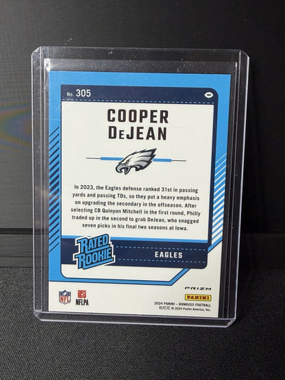 2024 Donruss Optic Cooper DeJean red Pandora Rated Rookie #305 Eagles 1