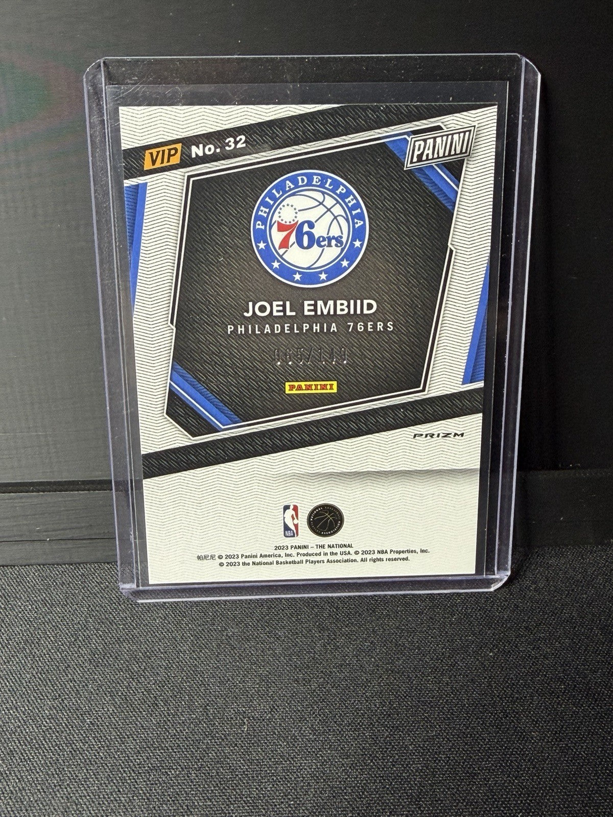Panini 2023 National Convention VIP Gold Pack Joel Embiid blue ice #32 76ers1