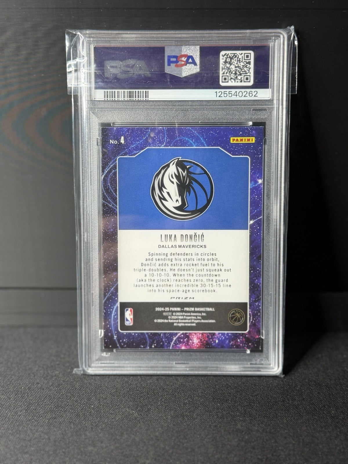 Panini 2024-25 Prizm Deep Space Silver Prizm Luka Dončić #4 Mavericks PSA 101